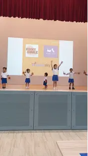 Little Footprints Preschool children dancing at Pawtection Day.