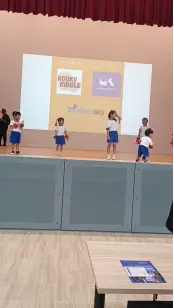 Young performers taking part in the Pawtection Day programme.